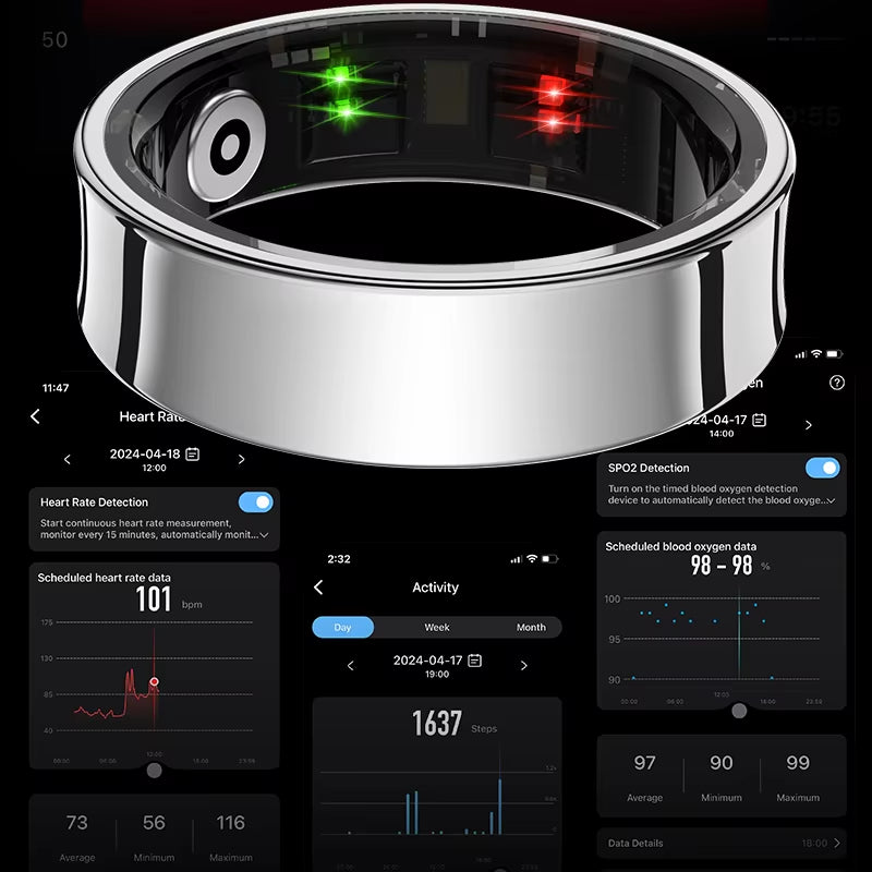 Yawell Best Sale New Thin 7Mm R09 Accuracy Programmable RFID Gold Tiktok Video Scrolling Remote Smart Ring with Charging Box