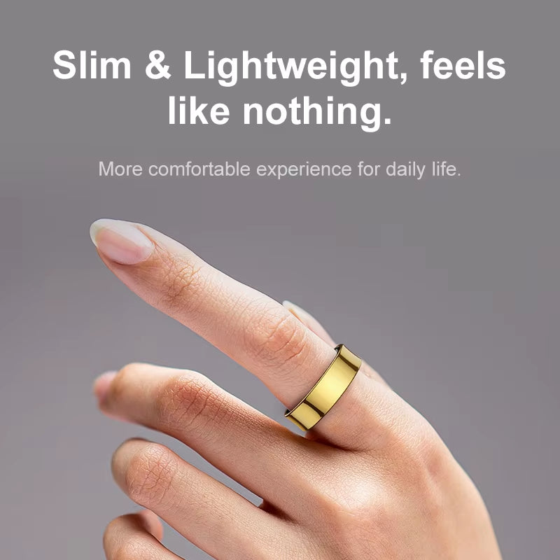 Yawell Best Sale New Thin 7Mm R09 Accuracy Programmable RFID Gold Tiktok Video Scrolling Remote Smart Ring with Charging Box