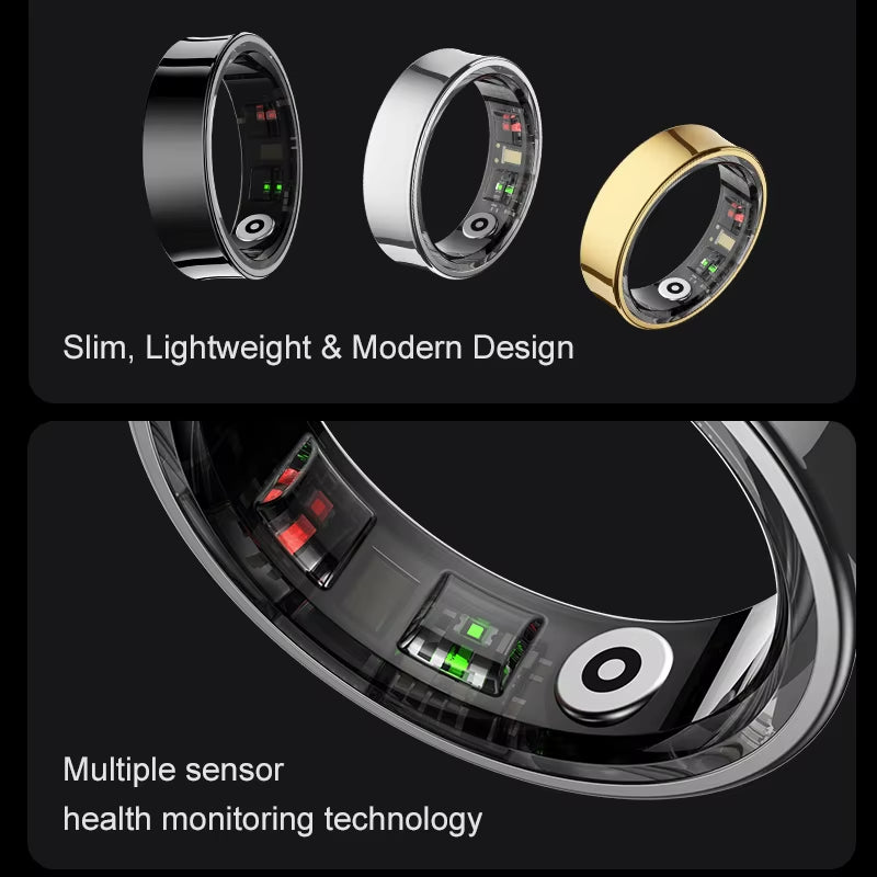 Yawell Best Sale New Thin 7Mm R09 Accuracy Programmable RFID Gold Tiktok Video Scrolling Remote Smart Ring with Charging Box